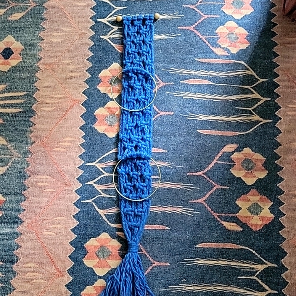Vintage macrame wall hanging